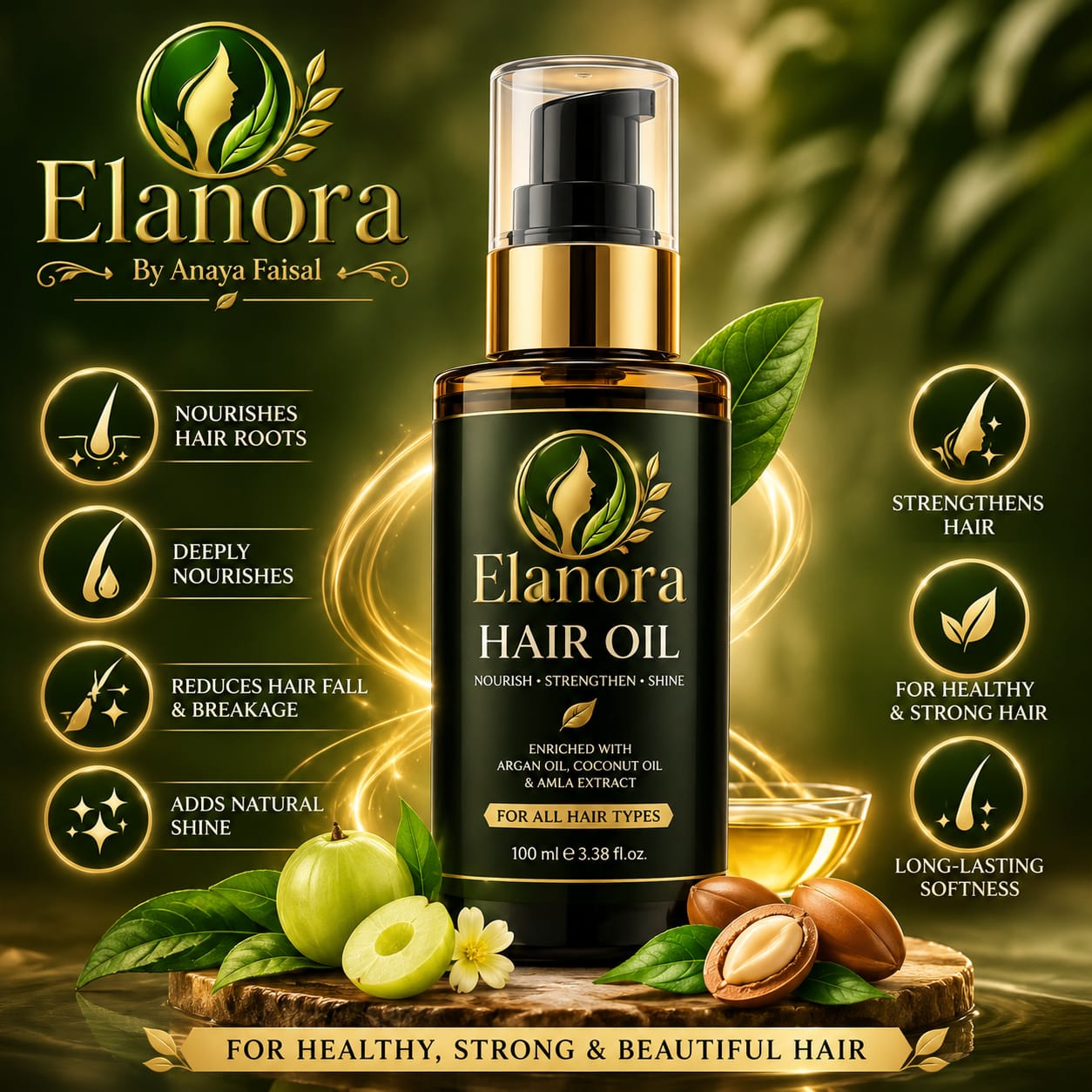Elanora Luxury Hair Oil – Premium Hair Care Oil 250ml