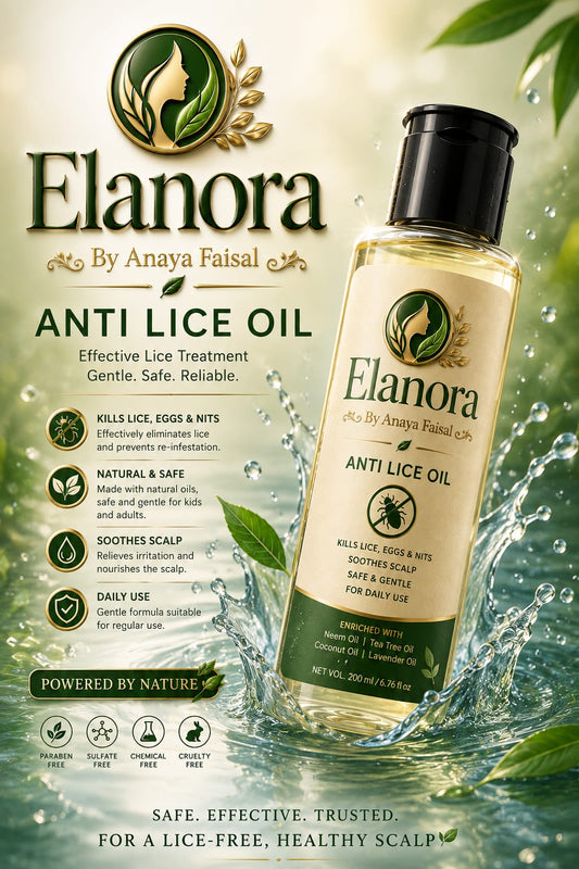 Elanora Anti Lice Oil – Natural Lice Treatment, Scalp Soothing & Hair Care Oil